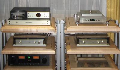 conrad-johnosn ACT2 Series 2 line stage, Zanden Model 1200Mk2 phono stage, Zanden 2000/5000 CD replay system, Magnum Dynalab MD108T valve FM tuner